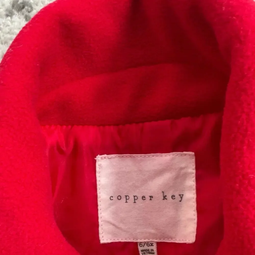 Copper Key Girls Red Coat 6/6X